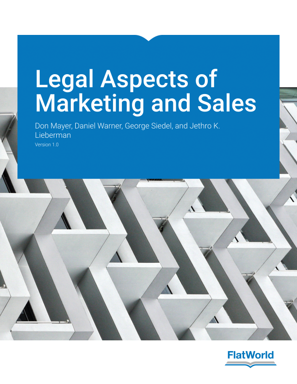 Cover of Legal Aspects of Marketing and Sales v1.0